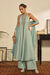 Embroidered A-line Kurta Set in Sky Blue